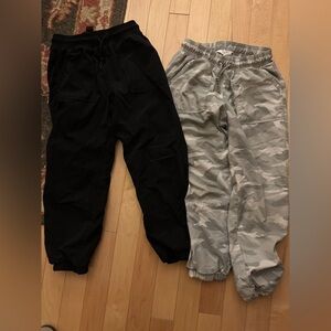 Athleta Girl Lined High Jump Joggers XS/6 - Black and Gray Camo